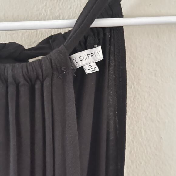 Z Supply Romper Womens Small Black Halter Neckline Casual Summer Beach Vacation - Picture 5 of 8